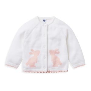 🎀 Sweet & Soft Bunny Cardigan - Baby Girl